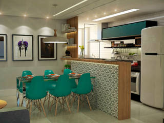 Cozinha Integrada, Gláucia Brito Interiores Gláucia Brito Interiores Modern kitchen