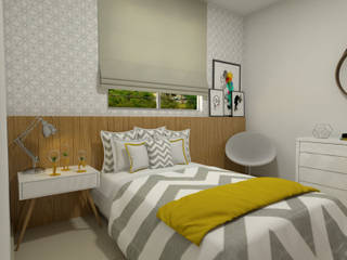 Apartamento do jovem casal, Home projetos Home projetos Kamar Tidur Modern