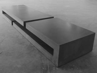 T6+T9 concretables, planCbetoninterior planCbetoninterior Phòng khách phong cách tối giản Bê tông