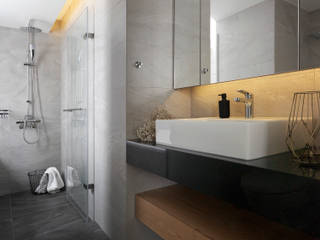 主臥浴室 御見設計企業有限公司 現代浴室設計點子、靈感&圖片