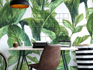 Pixerstick self-adhesive wallpapers, Pixers Pixers Modern living room Green