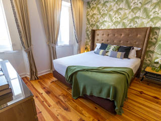 Apartamento T0 no Bairro Alto, Sizz Design Sizz Design Phòng ngủ phong cách nhiệt đới