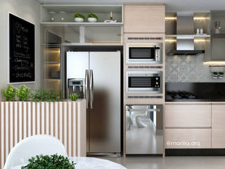 Cozinha - Novo Hamburgo-RS, Marilia Zimmermann Arquitetura e Interiores Marilia Zimmermann Arquitetura e Interiores Cocinas modernas