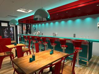 Diseño de restaurant Retro, Diseño de Locales Diseño de Locales 商業空間