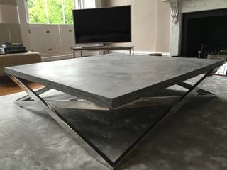 Polished Concrete Coffee Table: A stunning collection of 3 individual pieces, Daniel Polished Concrete Daniel Polished Concrete Industrial style living room Iron/Steel