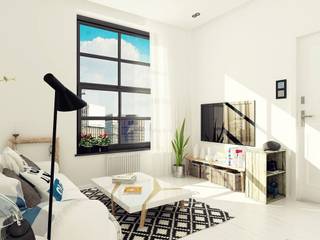 Studio Apartment, Noida, AR T Architect AR T Architect Modern living room