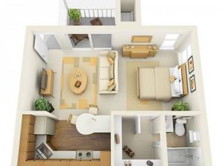 Studio Apartment, The Design Co. The Design Co.