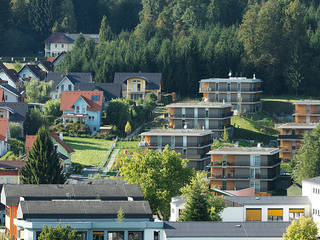 Wohnbebauung Hausmannstätten, Dietger Wissounig Architekten Dietger Wissounig Architekten Einfamilienhaus Holz Holznachbildung