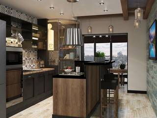 Дизайн квартиры на ул. Практичная, AbiStyle AbiStyle 現代廚房設計點子、靈感&圖片