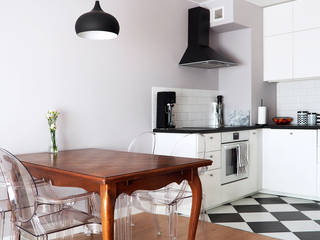 projekt mieszkania o pow. 43m2, nklim.design nklim.design Eclectic style dining room