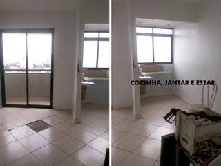 Antes e depois - reforma de duplex na Vila Ipojuca, PRISCILLA BORGES ARQUITETURA E INTERIORES PRISCILLA BORGES ARQUITETURA E INTERIORES Eclectische keukens