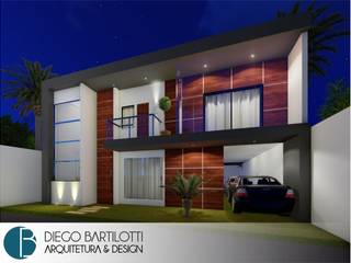 Projeto de Arquitetura - Residencial, Diego Bartilotti - Arquitetura & Design Diego Bartilotti - Arquitetura & Design Casas unifamiliares