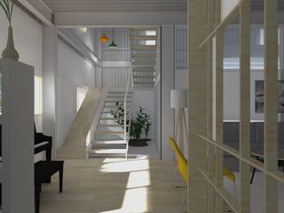 Weekend House, 構築設計 構築設計 Pasillos, vestíbulos y escaleras minimalistas