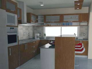 Diseño Cocina- Vivienda SM, Estudio Punto y Linea Estudio Punto y Linea Modern style kitchen