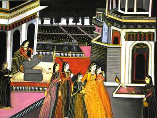 Buy “Torch Miniature painting” Traditional Painting Online, Indian Art Ideas Indian Art Ideas Інші кімнати