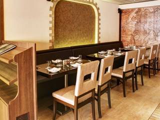 QUESSO RISTORANTE, STELLE DESIGN PVT LTD STELLE DESIGN PVT LTD 지중해스타일 벽지 & 바닥