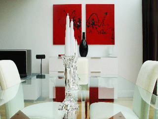 Décoration complète d'une maison contemporaine Saint Prix 95390, h(O)me attitudes by Sylvie Grimal h(O)me attitudes by Sylvie Grimal Modern dining room Wood Wood effect