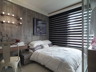 [HOME] Ciid Design - Haihua Model House, KD Panels KD Panels Chambre rustique Bois Effet bois