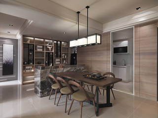 [HOME] Ciid Design - Haihua Model House, KD Panels KD Panels Rustic style dining room Wood Wood effect