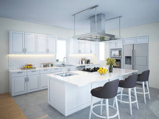 3D Interior Rendering Services, The 2D3D Floor Plan Company The 2D3D Floor Plan Company Кухня в стиле модерн