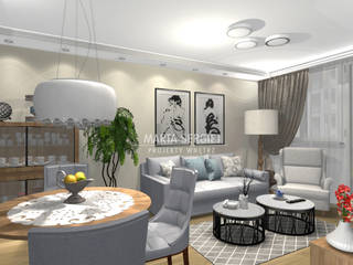 mieszkanie w bloku, marta sergiej - wnętrza marta sergiej - wnętrza Classic style living room