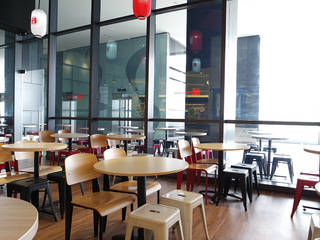 HONG TANG Baywalk Mall Pluit, Evonil Architecture Evonil Architecture Ruang Makan Gaya Industrial Kayu Wood effect