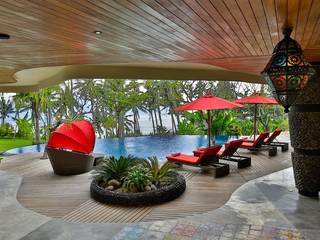 Delmara Villa, Soka Tabanan Bali , Credenza Interior Design Credenza Interior Design Piscinas de estilo tropical Sintético Marrón