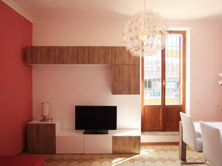 Ristrutturazione di un Attico a Roma, EMC2Architetti EMC2Architetti Modern living room