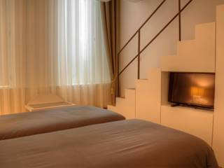 Hotel 4 estrelas, Braga, MIA arquitetos MIA arquitetos Hotéis clássicos Madeira Acabamento em madeira
