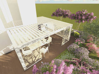 Planear para uma pérgula bioclimática, CatarinaGDesigns CatarinaGDesigns Modern Garden