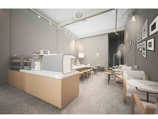 Spotten Coffee Shop, Studio AKU Studio AKU Commercial spaces Plywood