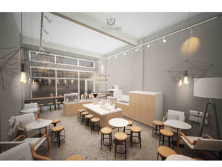 Spotten Coffee Shop, Studio AKU Studio AKU Commercial spaces Engineered Wood Transparent