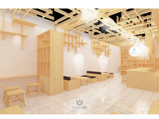 Caffeiro Coffee, Studio AKU Studio AKU Commercial spaces Wood Wood effect