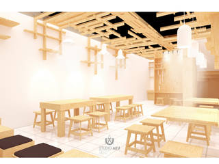 Caffeiro Coffee, Studio AKU Studio AKU Commercial spaces Wood Wood effect