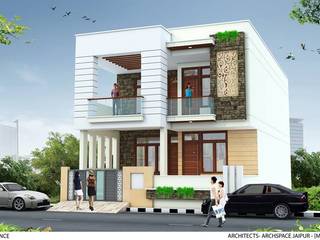 Residential Project, ArchSpace Architects ArchSpace Architects Bungalows Ladrillos