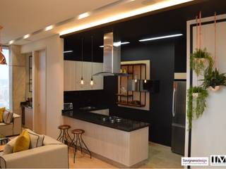 Diseño y construccion (Reforma y remodelacion) - Apto de soltero - Barranquilla, Savignano Design Savignano Design インダストリアルデザインの キッチン