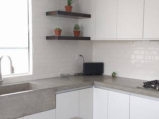 Cubierta de concreto Gris Duara 01, Pitaya Pitaya Industrial style kitchen Concrete