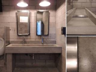 Lavamanos de concreto - IHOP Mexicali, Pitaya Pitaya Industrial style bathroom Concrete
