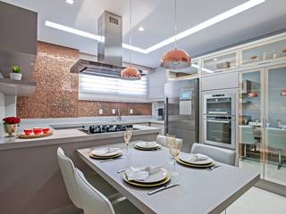 Apto AK_ 220m², Carolina Kist Arquitetura & Design Carolina Kist Arquitetura & Design Modern kitchen
