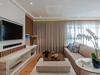 Apto NN_ 120m², Carolina Kist Arquitetura & Design Carolina Kist Arquitetura & Design Living room