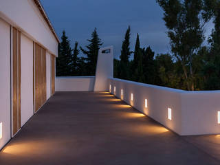 Iluminación Fachada exterior Alejandro Giménez Architects Villas Hormigón iluminación nocturna,iluminación LED,iluminación exterior