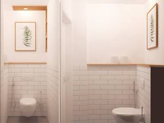 Скандинавские сан. узлы, Белый Эскиз Белый Эскиз Scandinavian style bathroom