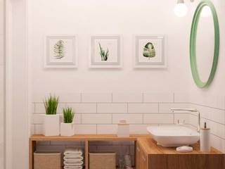 Скандинавские сан. узлы, Белый Эскиз Белый Эскиз Scandinavian style bathrooms