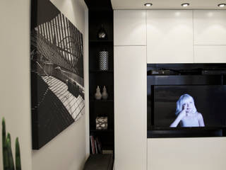 YCR01 | Estar e Jantar, Kali Arquitetura Kali Arquitetura Modern living room Black