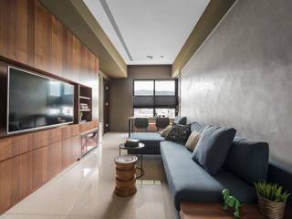 山 住宅 Mt. house, 齊禾設計有限公司 齊禾設計有限公司 Ruang Keluarga Gaya Skandinavia Green