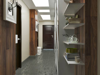 Трёшка в современном стиле, Mantra_design Mantra_design Industrial style corridor, hallway and stairs
