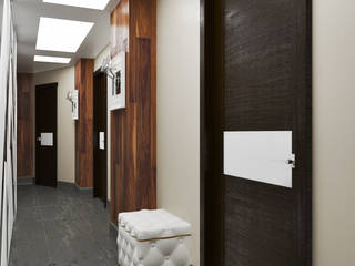 Трёшка в современном стиле, Mantra_design Mantra_design Industrial style corridor, hallway and stairs
