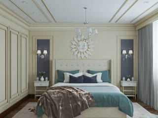 Перепланировка двушки в трёшку, Mantra_design Mantra_design Classic style bedroom