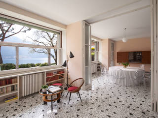 VL_Progetto di interni per una villa storica sul Lago di Como, Chantal Forzatti architetto Chantal Forzatti architetto Phòng khách Đá hoa Multicolored