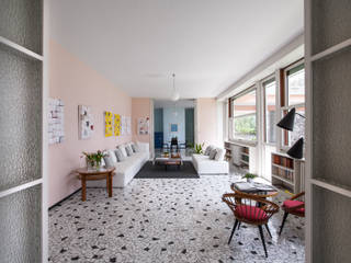 VL_Progetto di interni per una villa storica sul Lago di Como, Chantal Forzatti architetto Chantal Forzatti architetto Ruang Keluarga Modern Marmer Multicolored